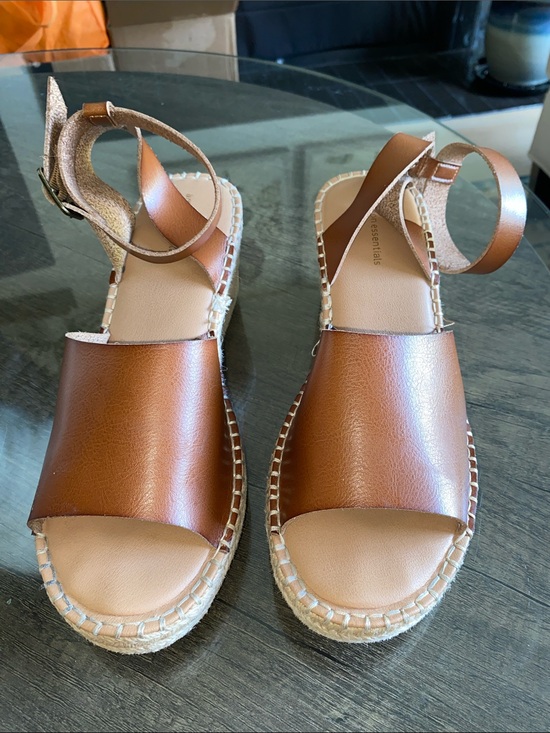 Amazon Essentials Shoes - Amazon Essentials Tan Brown Espadrille Ankle Strap Sandals